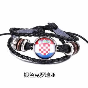 New Croatia Leather Adjustable Bracelet, Soccer, World Cup